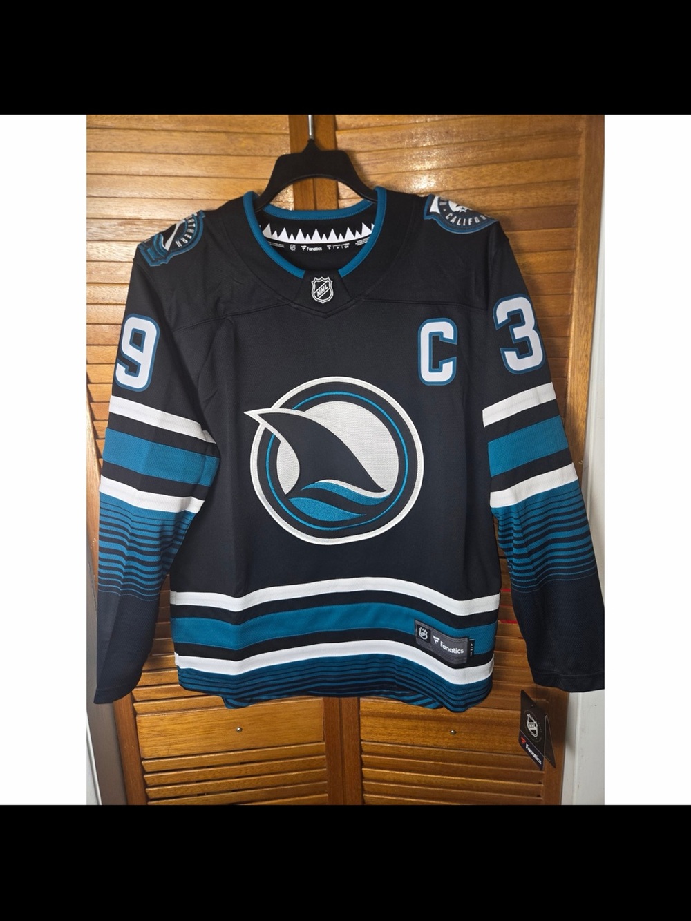 San Jose Sharks Couture Fanatics Breakaway Alt Jersey Mens Small